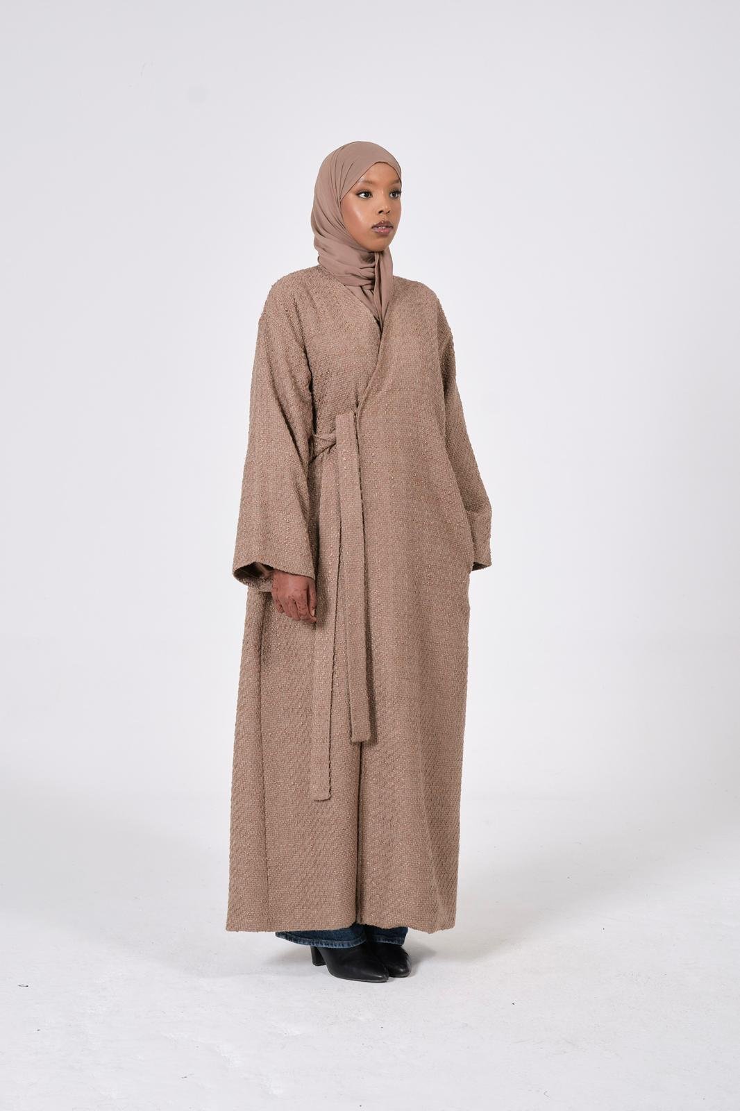 NUDE TWEED ABAYA