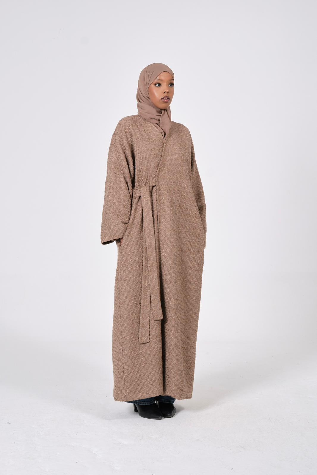 NUDE TWEED ABAYA