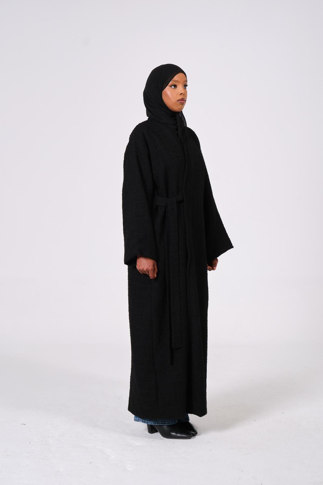 BLACK TWEED ABAYA