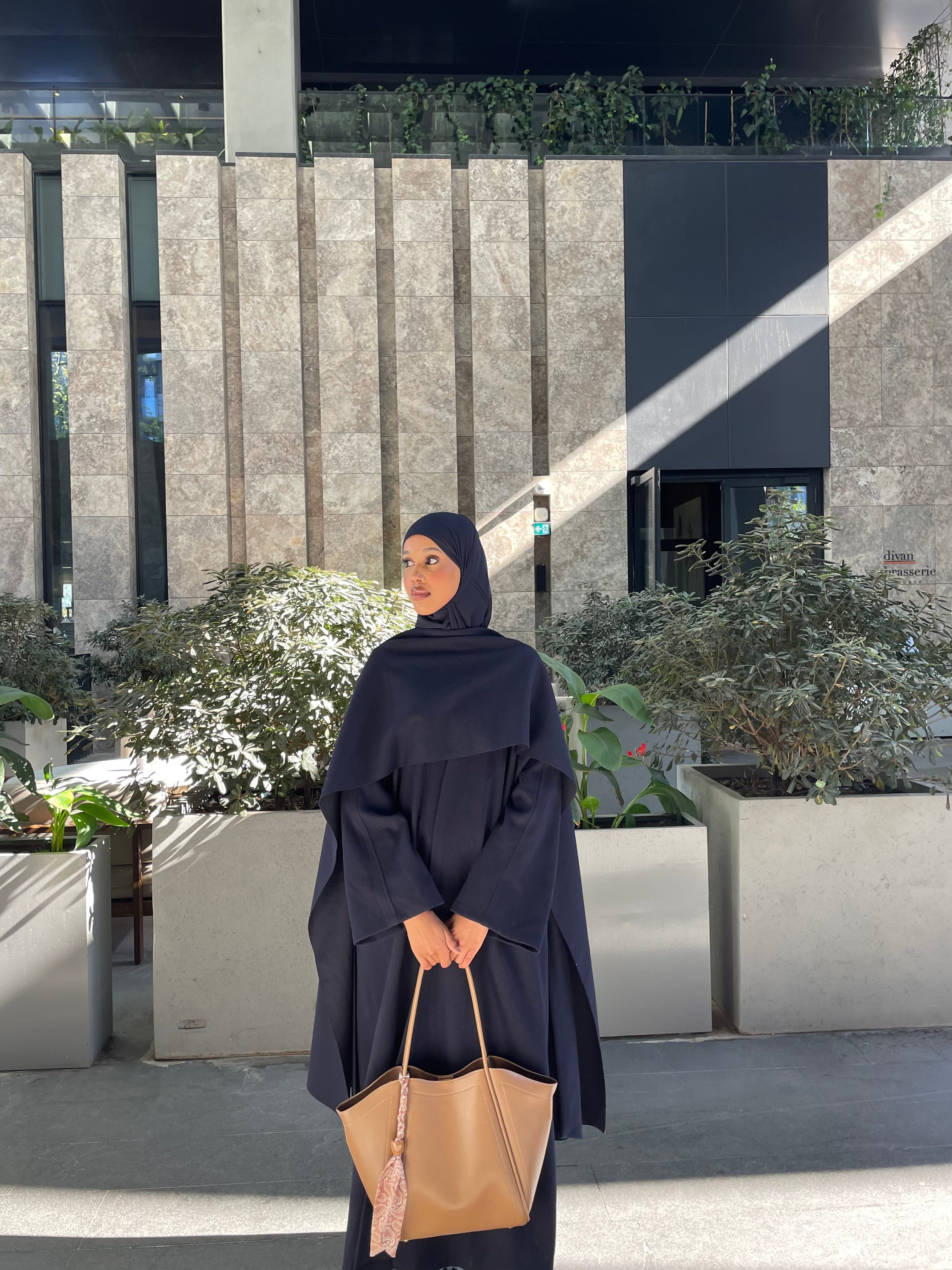 Navy abaya coat