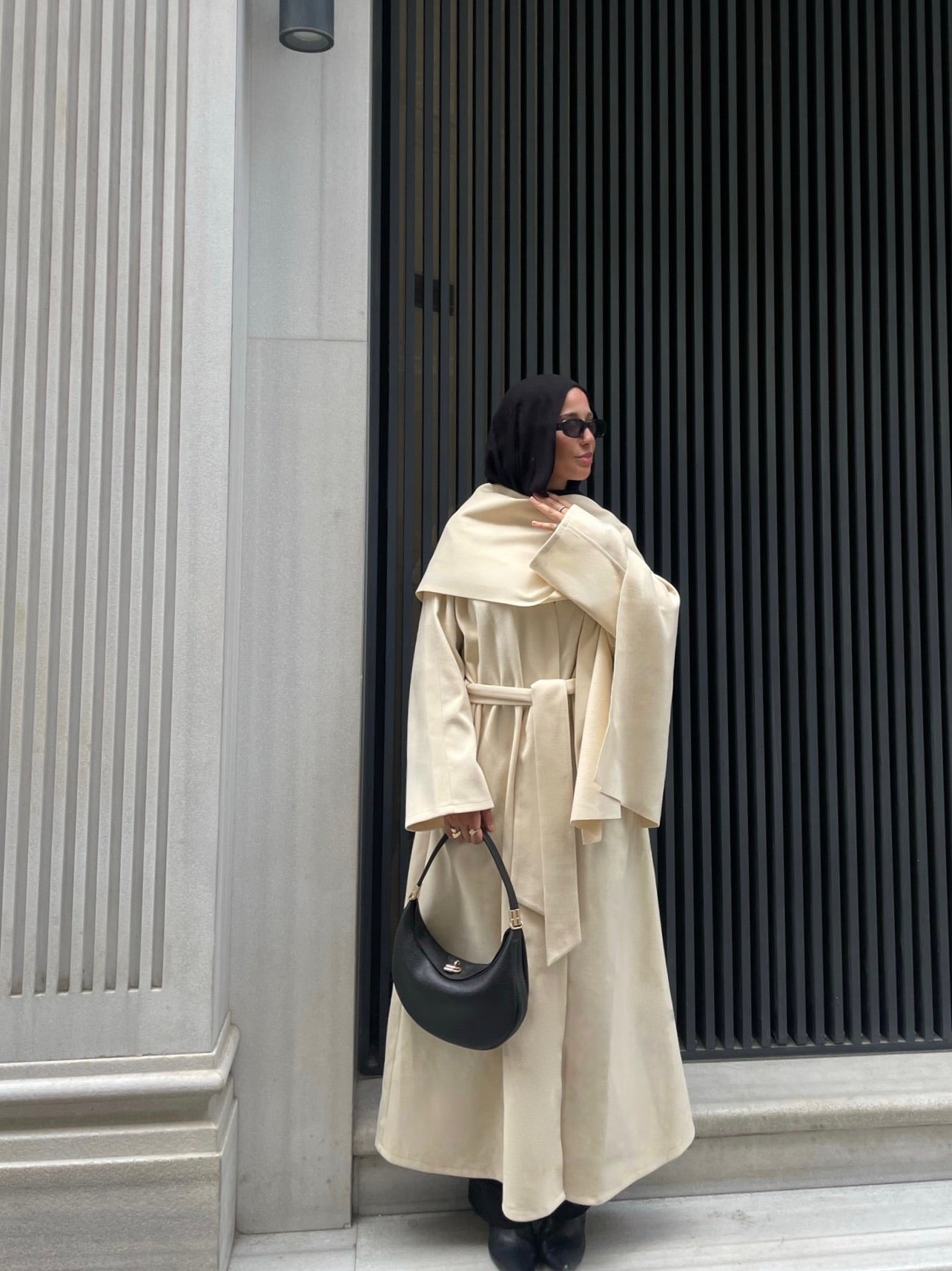 Beige abaya coat