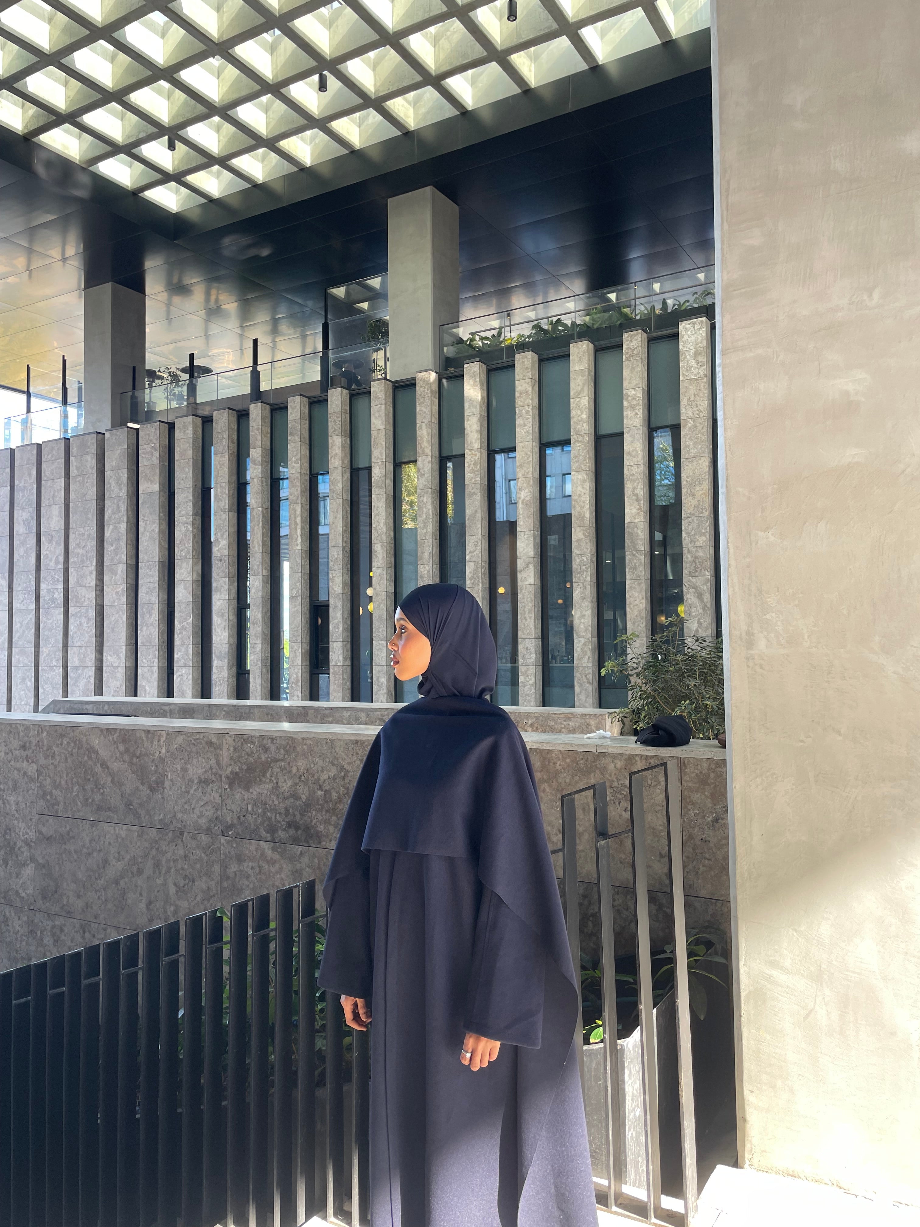 Navy abaya coat
