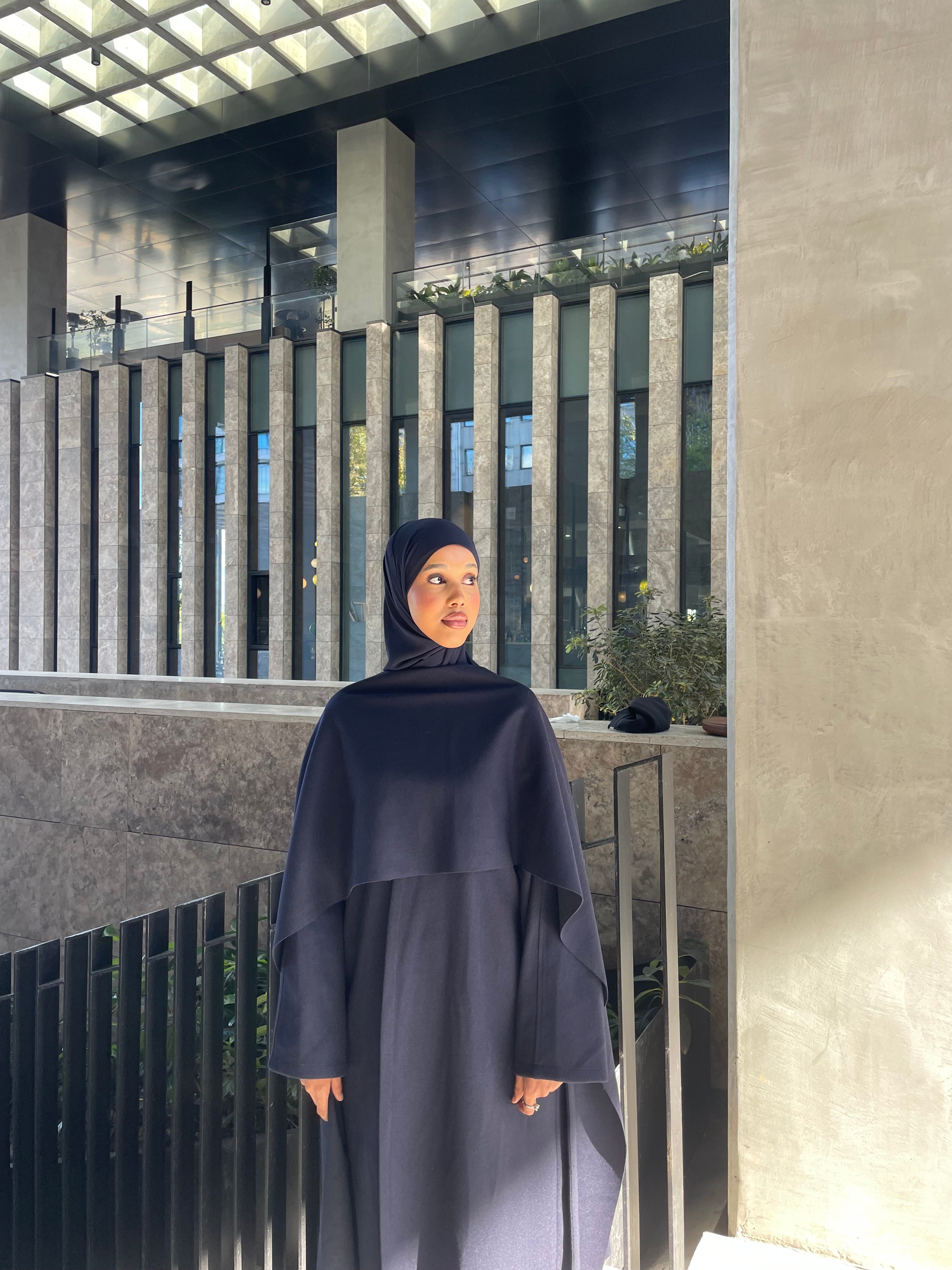 Navy abaya coat