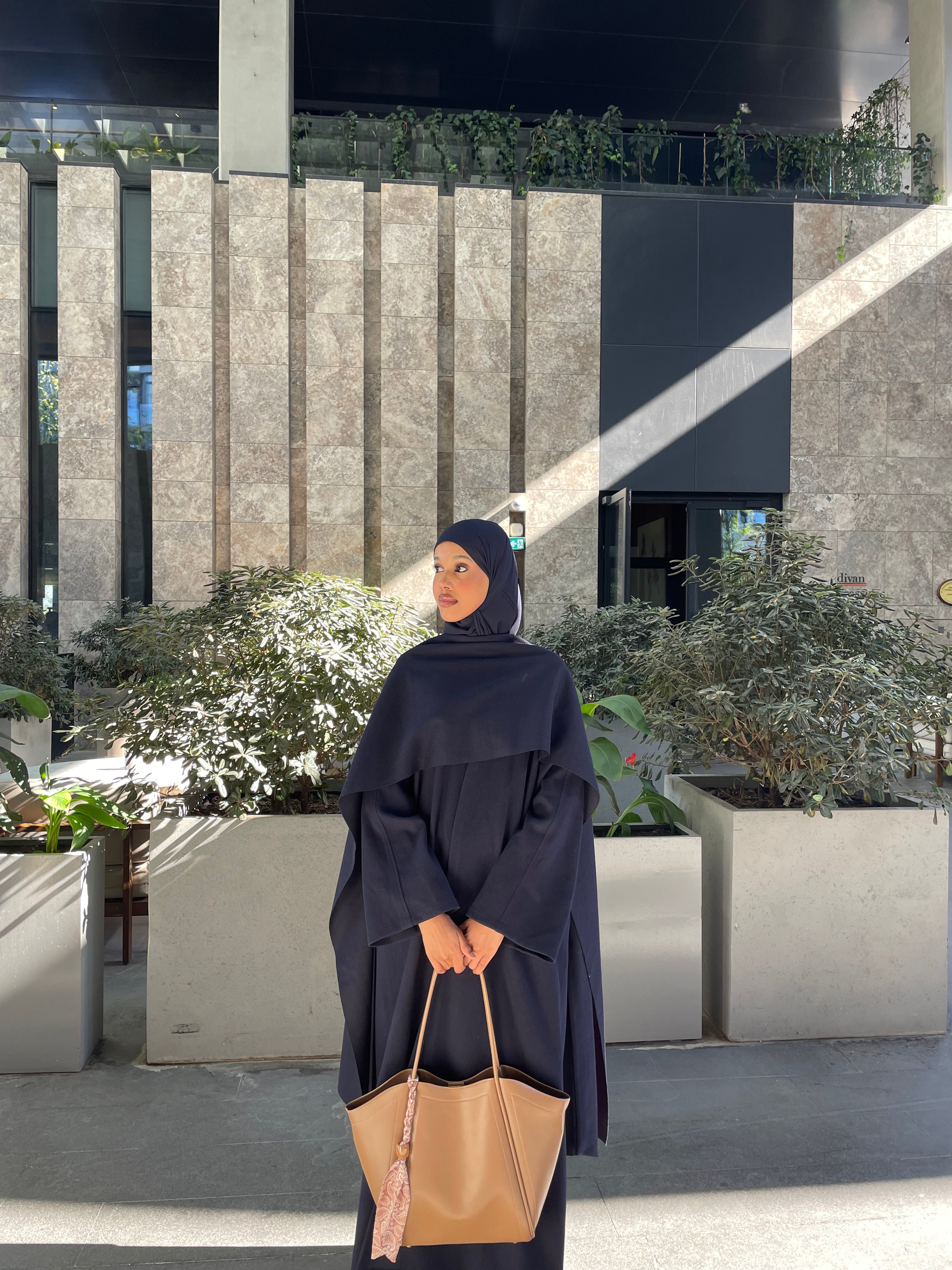 Navy abaya coat