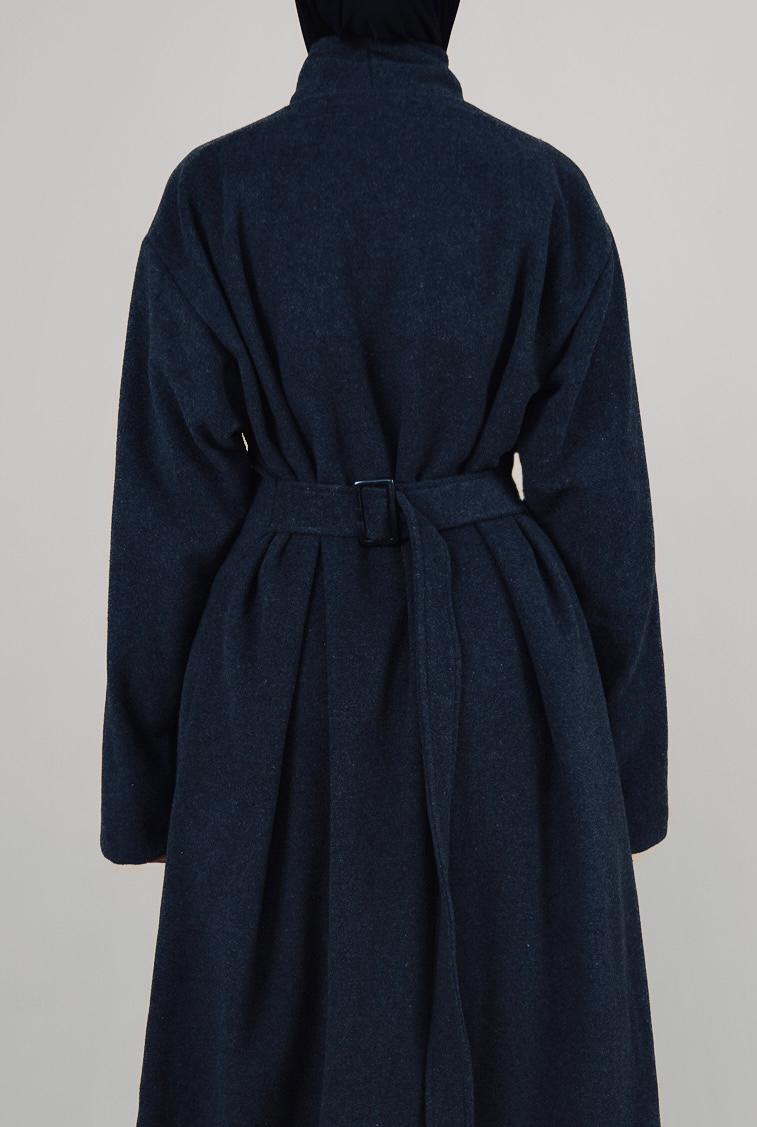 Grey Adjustable Tie Abaya Coat